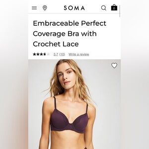 Soma Embraceable Perfect Coverage Bra with Crochet Lace